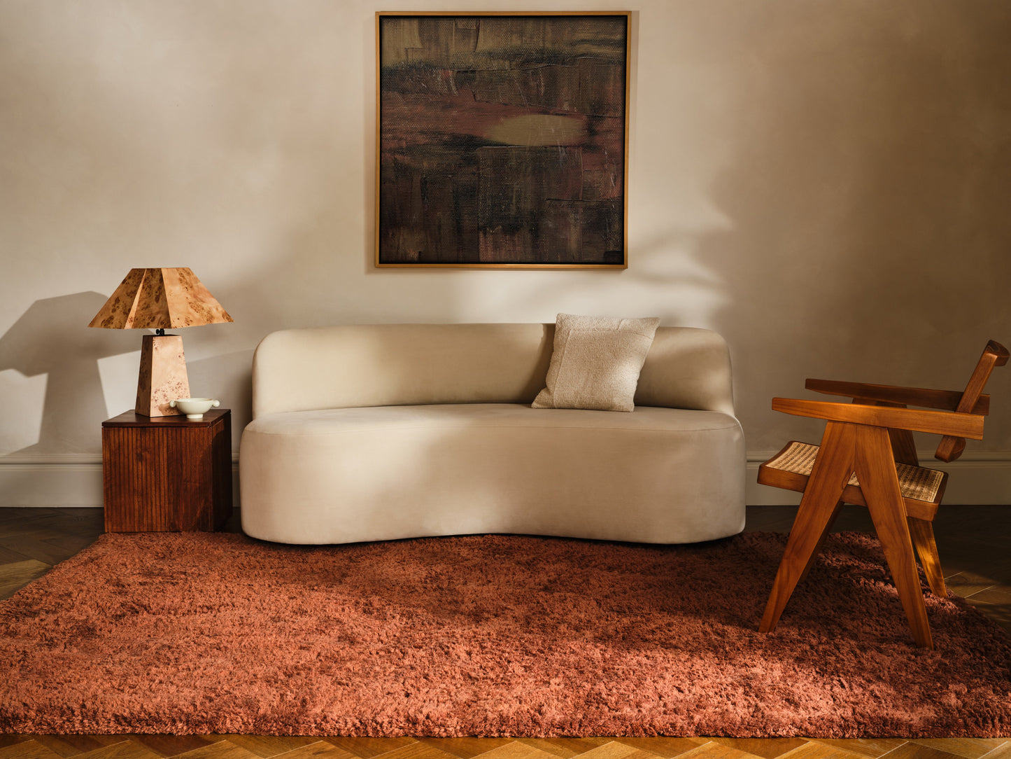 Handloom Cashmere-Wool Blend High-Pile