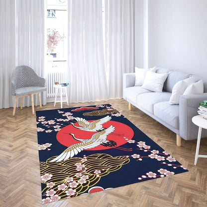 Red Sun Sakura Blossom Carpet