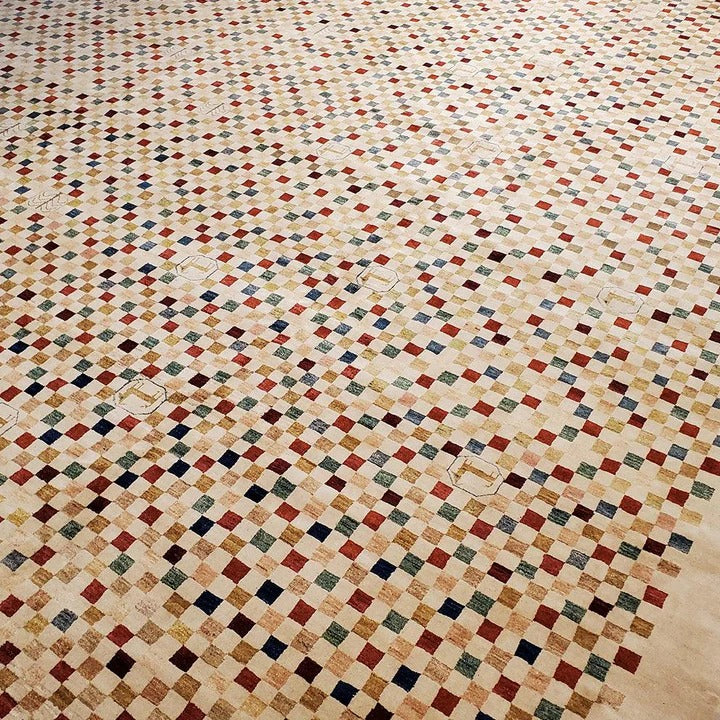 Mid-Century Gabbeh Design Wool Carpet