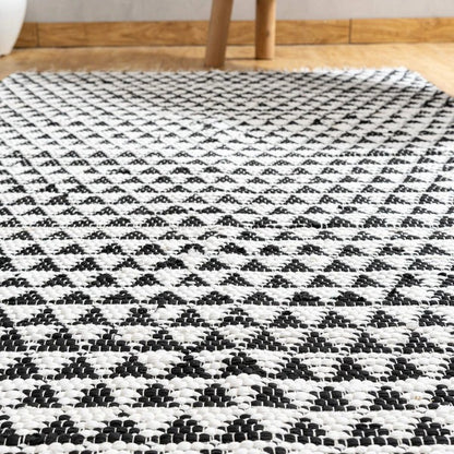 Mono Symmetry Chindi Rug