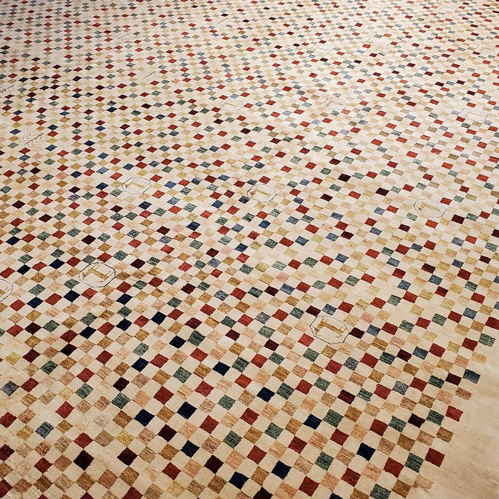 Mid-Century Gabbeh Design Wool Carpet