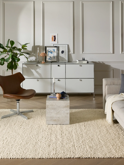 Serenova Wool Rug – Patch Cream Elegance